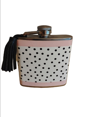 Stainless Steel 5.8 OZ Chic Polka Dots Flask